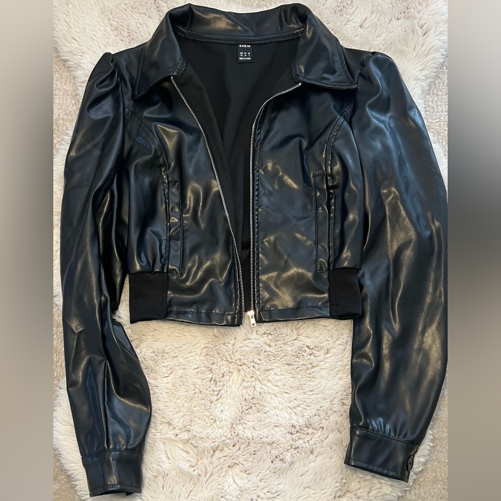 Black Faux Leather Jacket